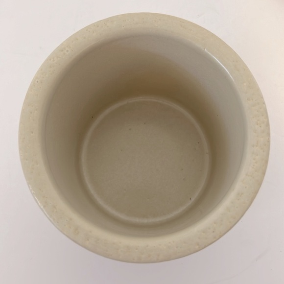 Robinson Ransbottom Vintage Stoneware Pint Cream Blue Stripes Crock & Rare Lid - Picture 5 of 7